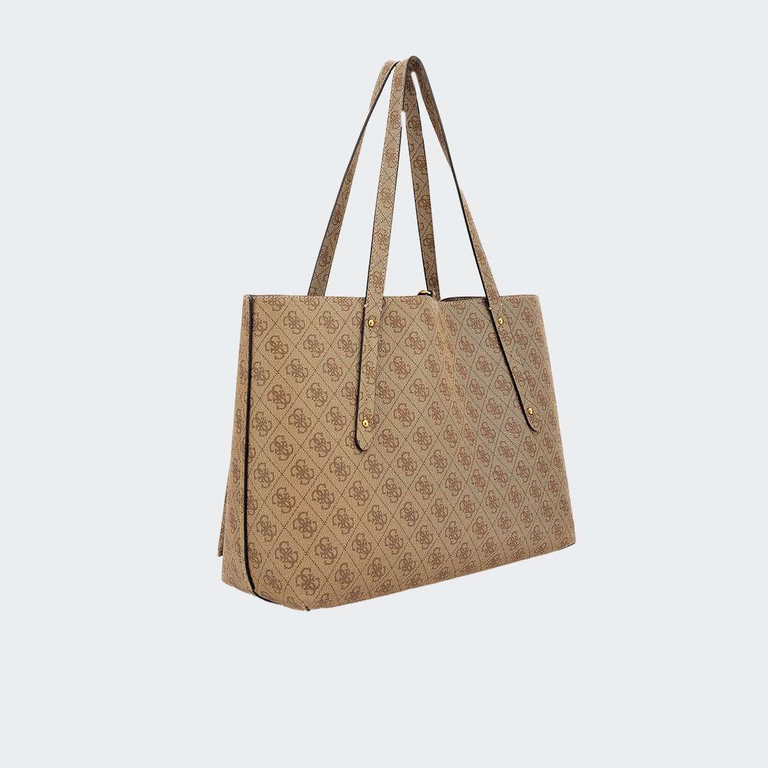 MALA GUESS ECO BRENTON TOTE MULHER LATTE LOGO