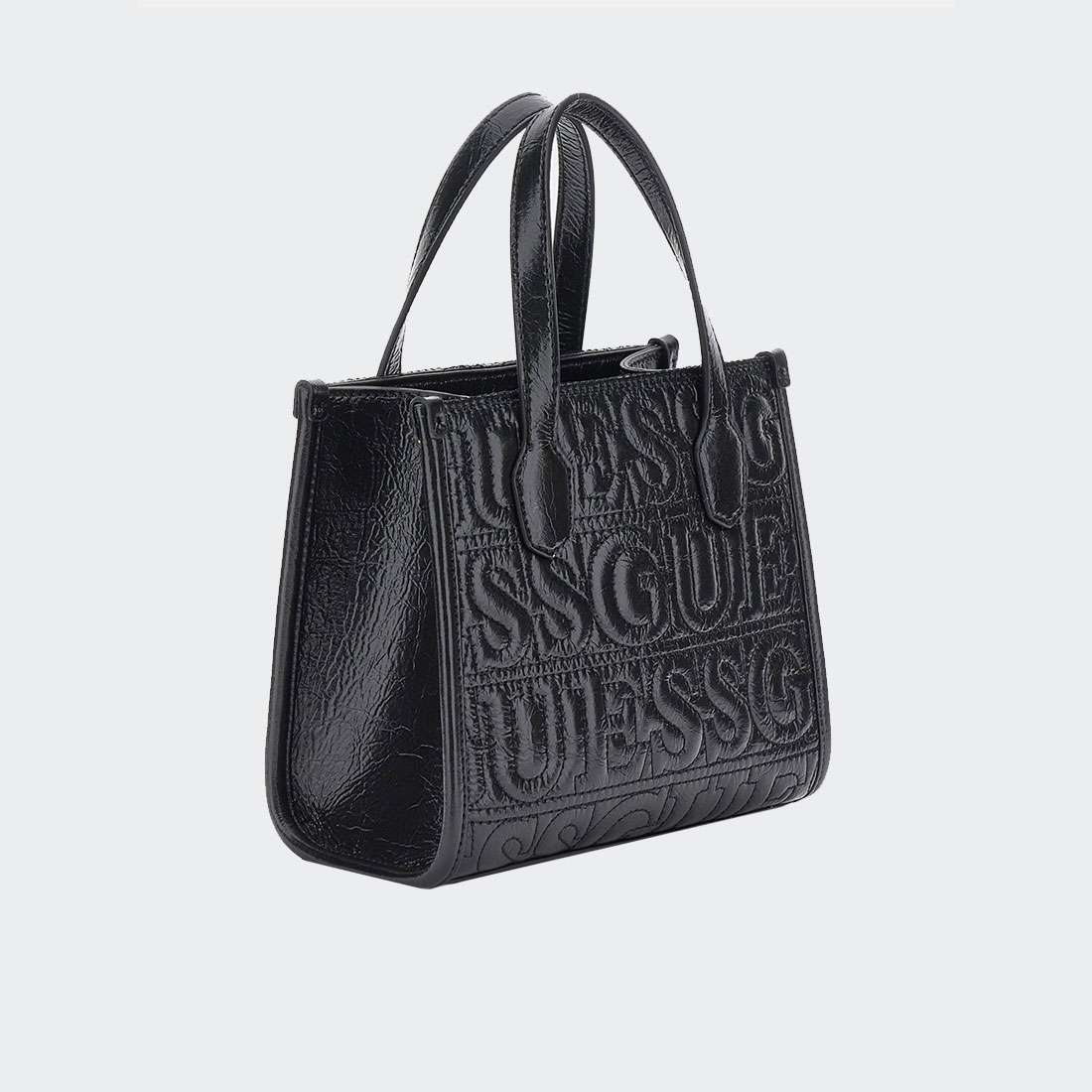 MALA GUESS SILVANA 2 COMPARTMNT MINI TOTE BLACK