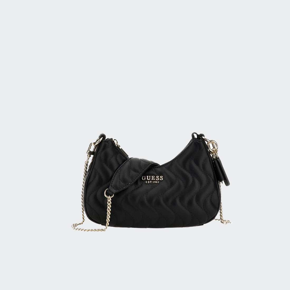 MALA GUESS ECO MAI CROSSBODY TOP ZIP BLACK