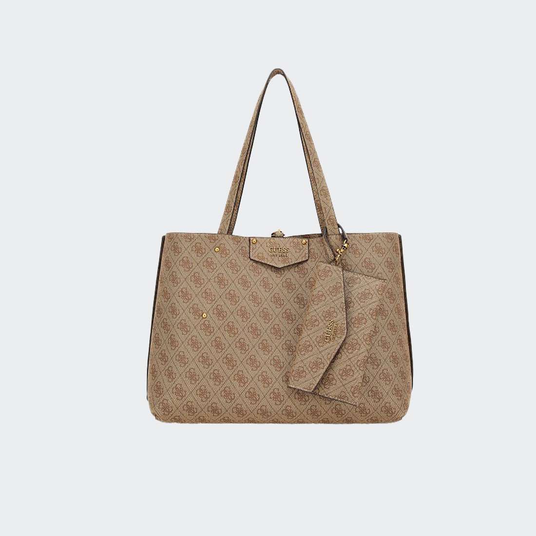 MALA GUESS ECO BRENTON SHOULDER LATTE LOGO