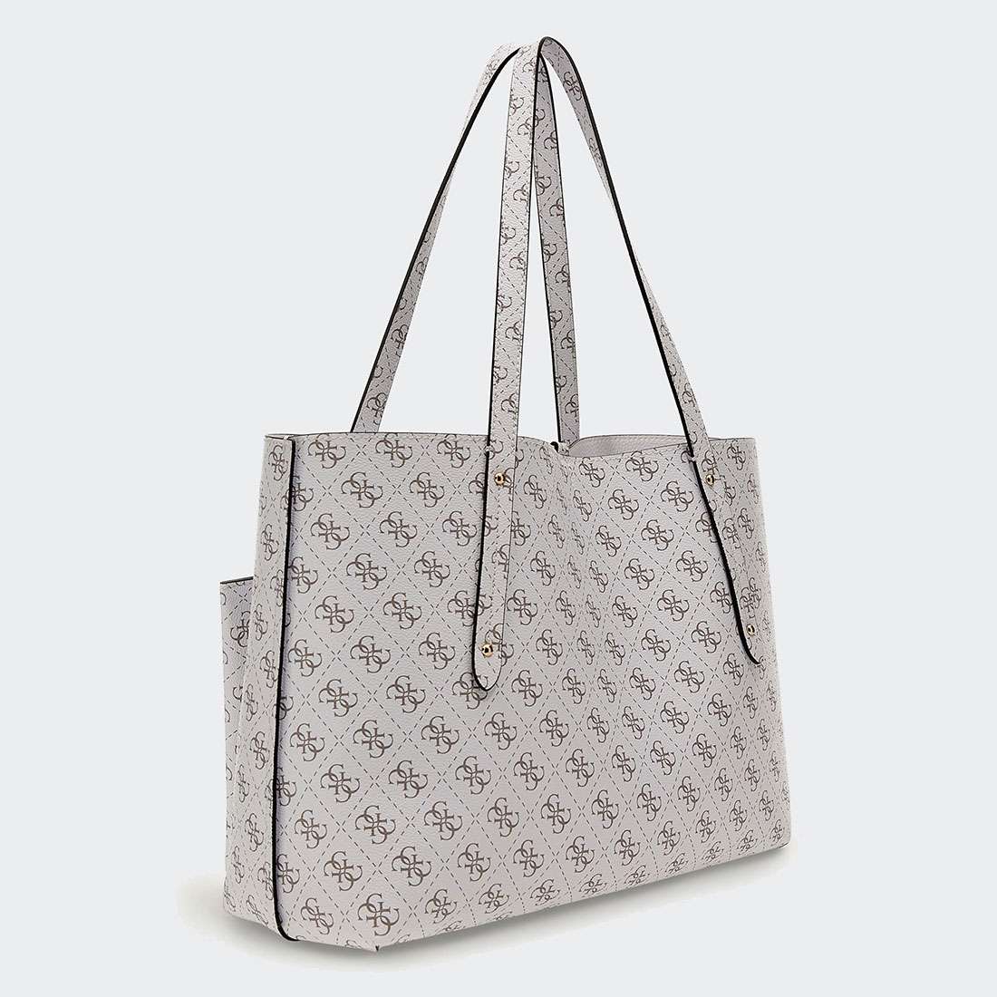 MALA GUESS ECO BRENTON TOTE WHITE LOGO