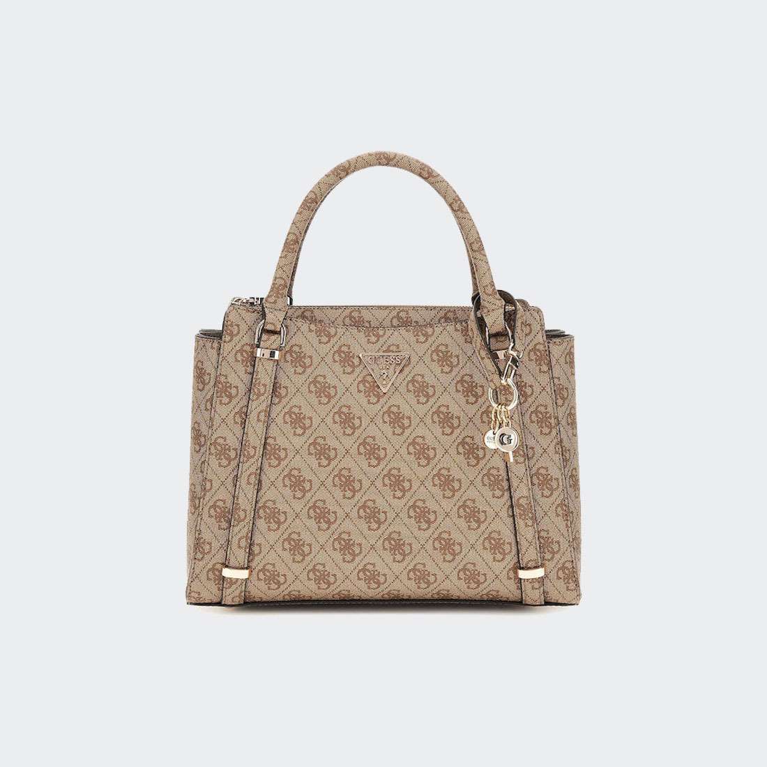 MALA GUESS ECO ERICA 2 COMP SATCHEL LATTE LOGO