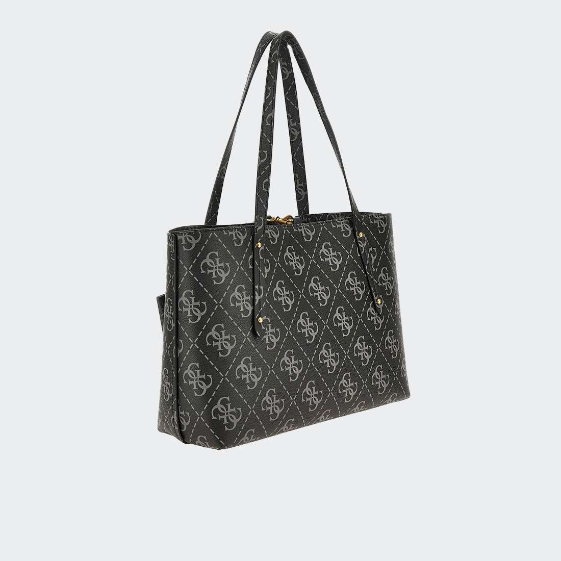 MALA GUESS ECO BRENTON TOTE MULHER COAL LOGO