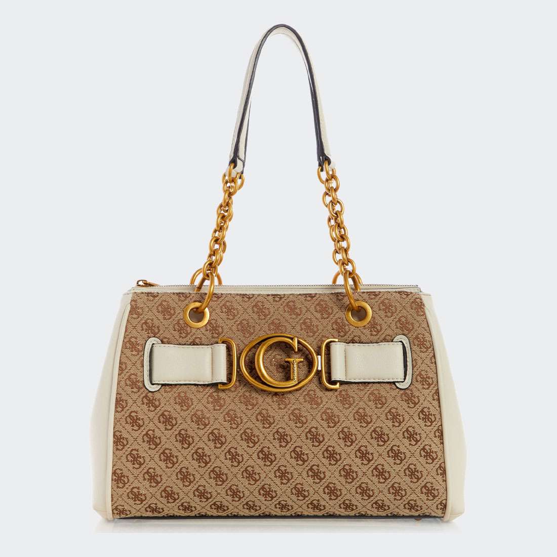 MALA GUESS AVIANA SATCHEL LATTE/STONE