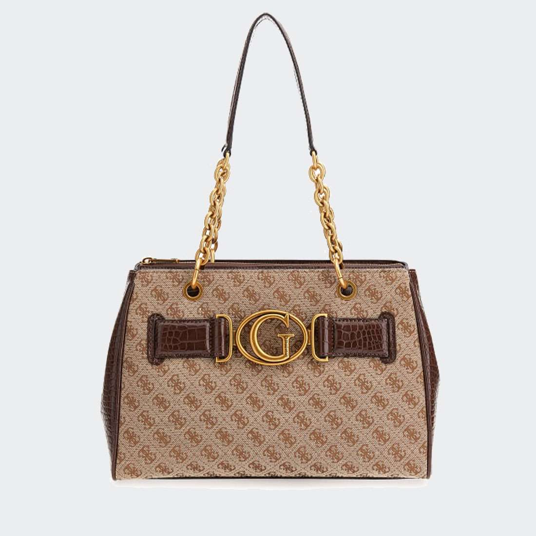 MALA GUESS AVIANA SATCHEL LATTE/BROWN