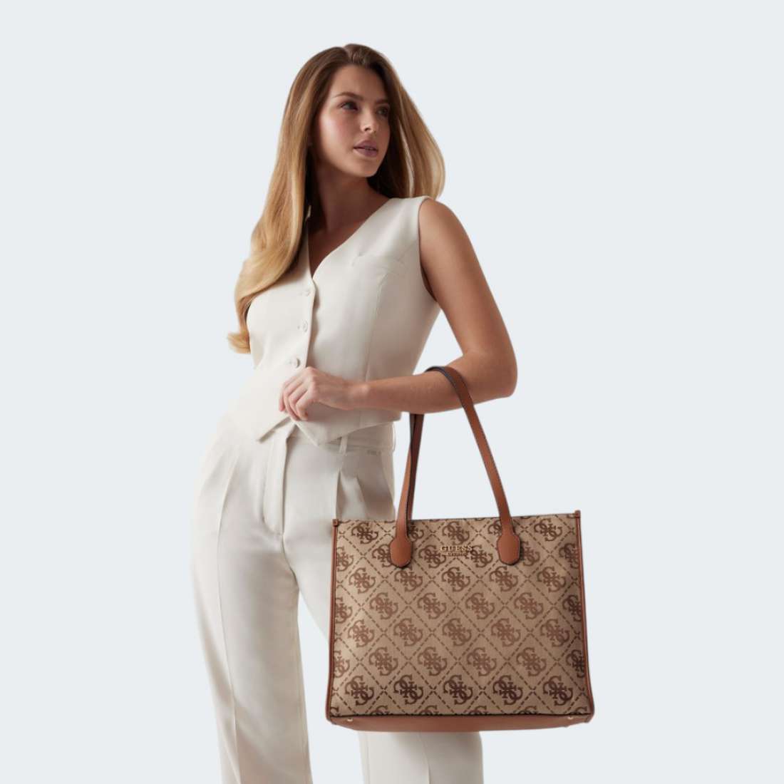 MALA GUESS SILVANA GIRLFRIEND LATTE LOGO