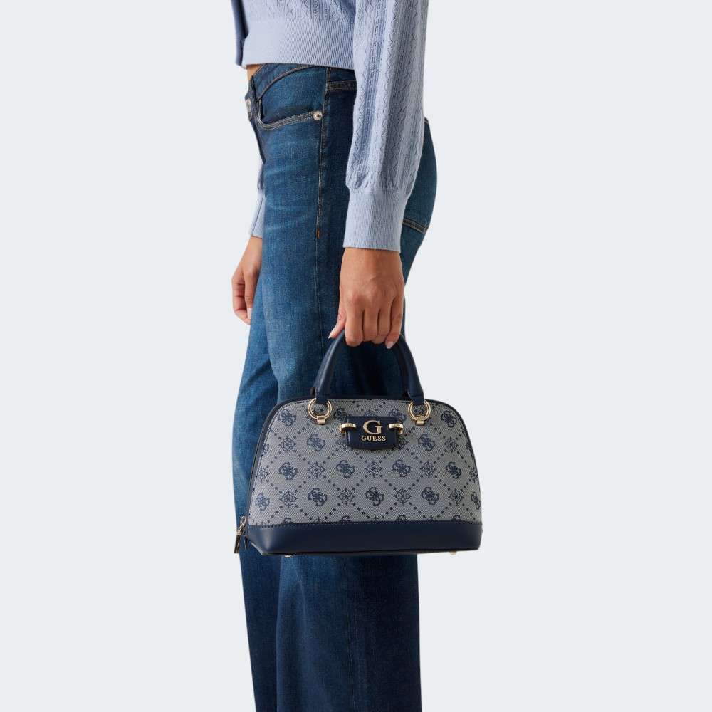 MALA GUESS SATCHEL NAVY LOGO