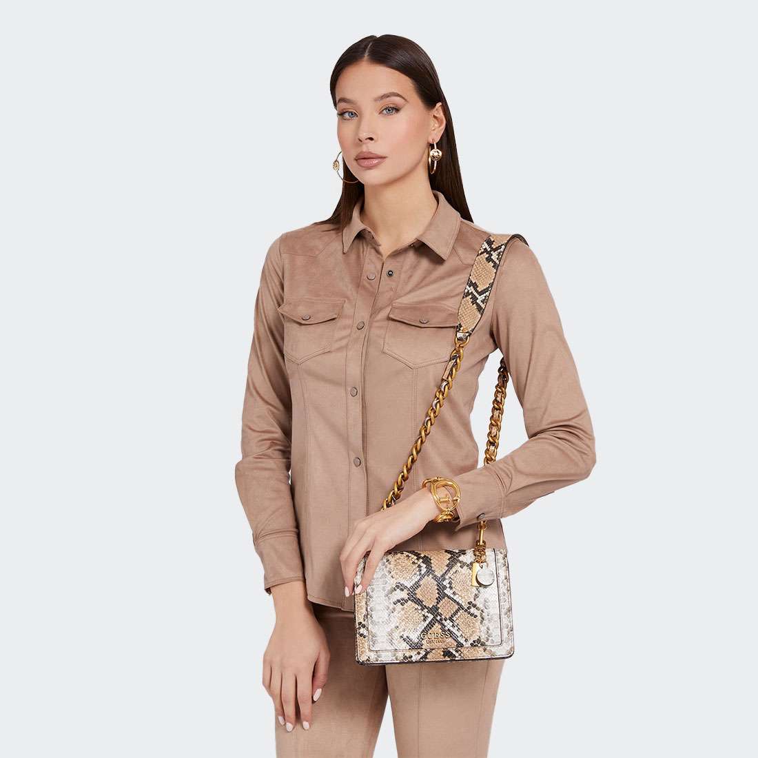 MALA GUESS ABEY CROSSBODY NATURAL PYTHON