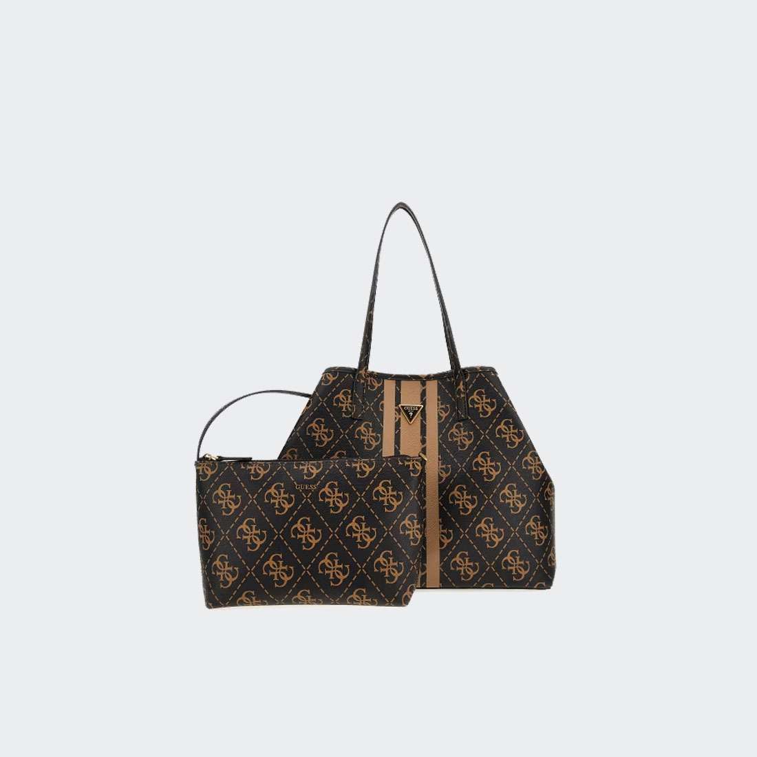 MALA GUESS VIKKY LARGE TOTE BROWN LOGO