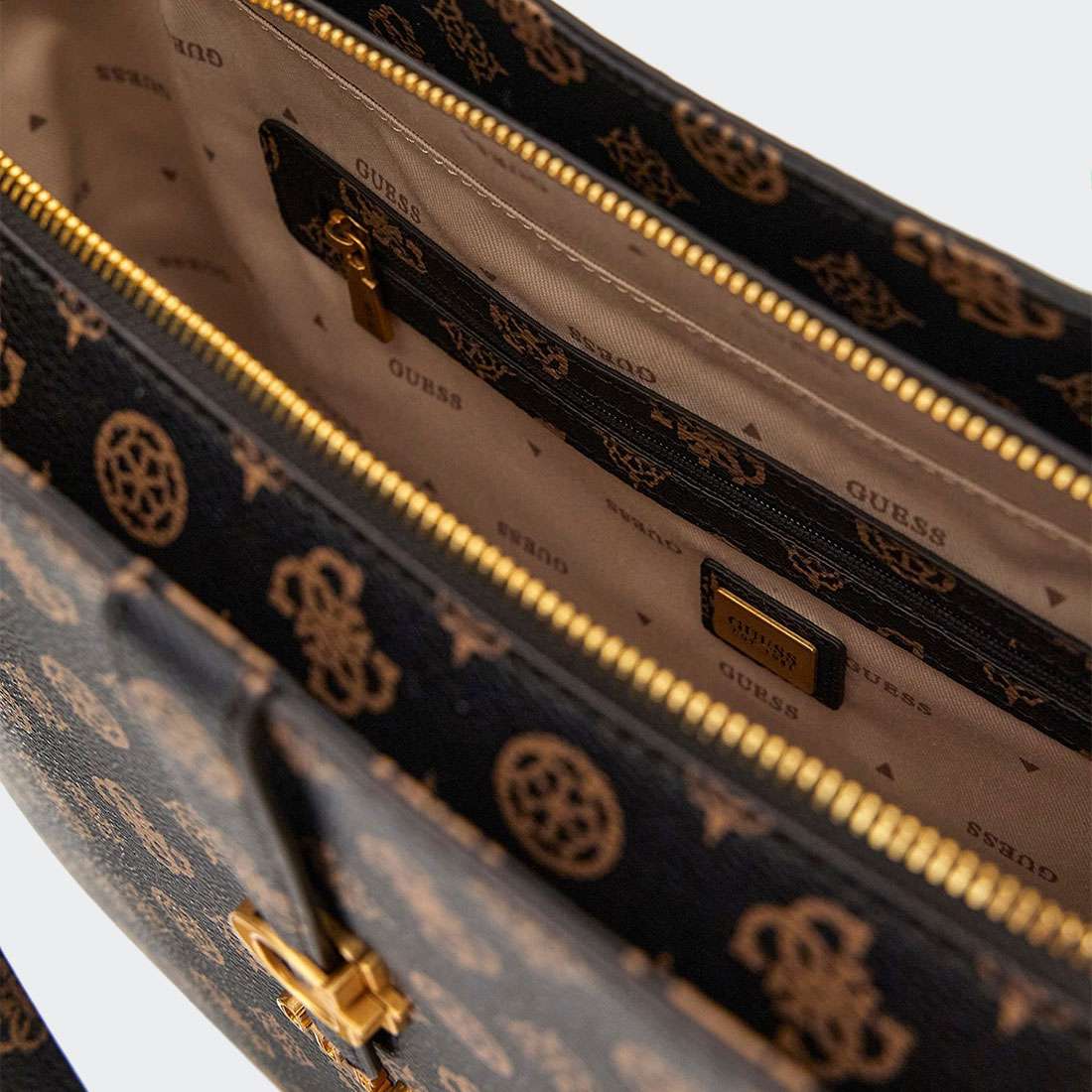 MALA GUESS N KUBA NOEL TOTE MOCHA LOGO