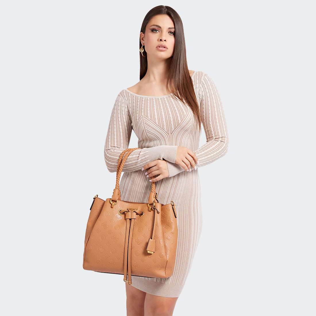 MALA GUESS HELAINA HANDBAG CARAMEL