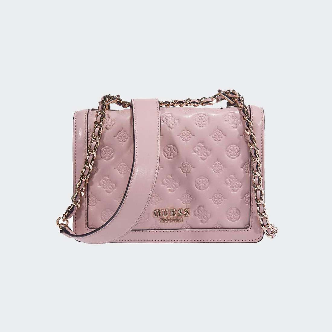 MALA GUESS MINI ABEY CROSSBODY PALE ROSE