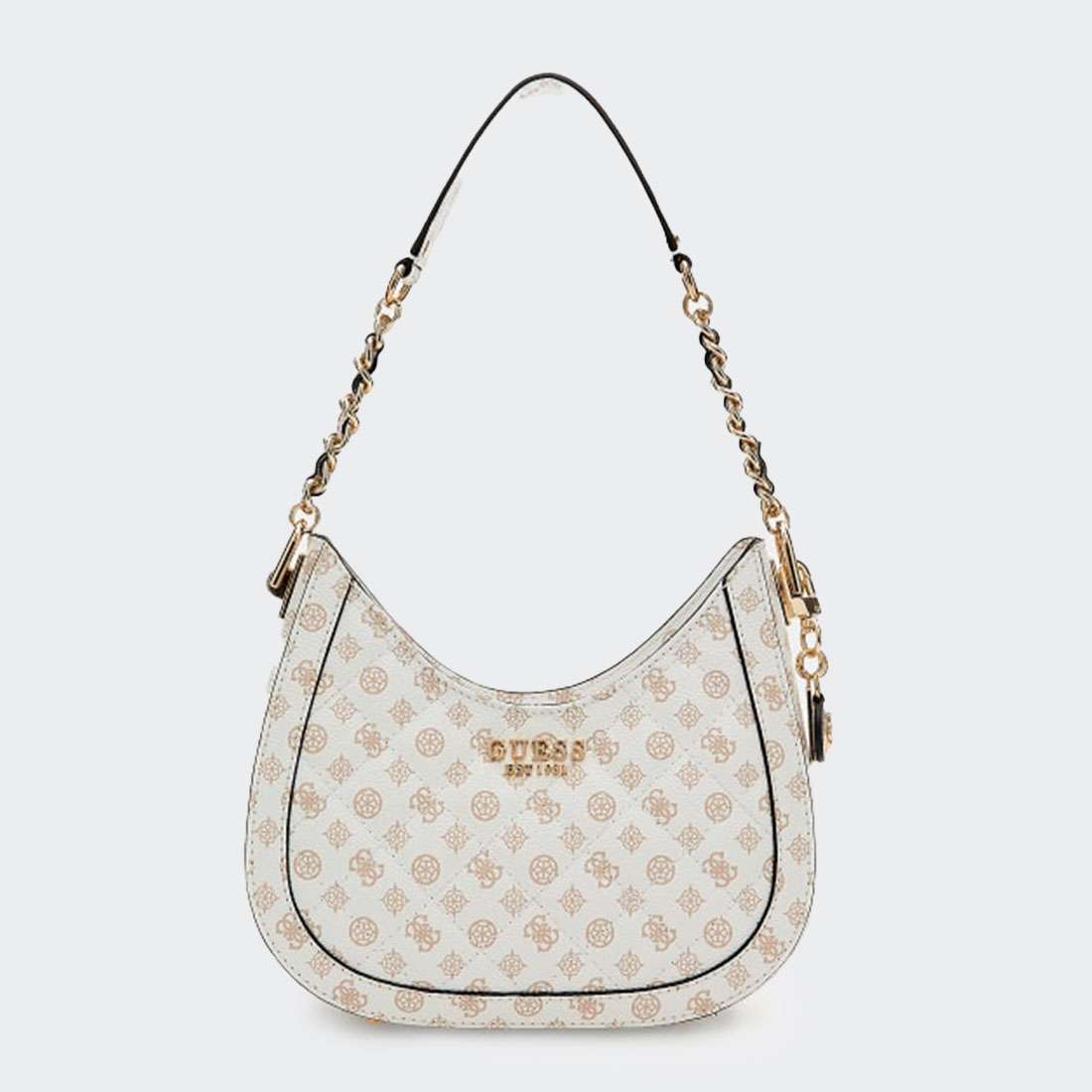 MALA GUESS ABEY SMALL HOBO WHITE LOGO