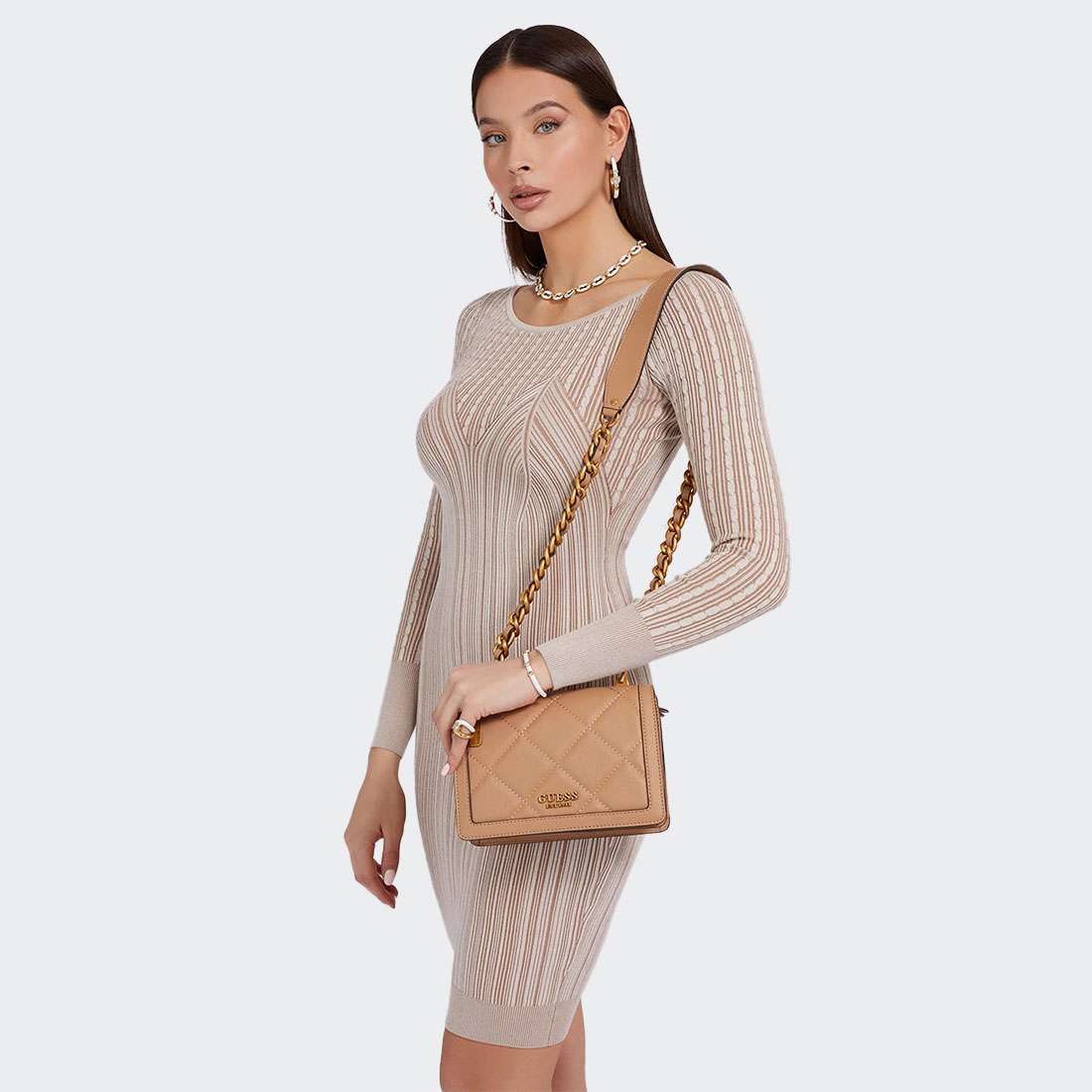 MALA GUESS ABEY CROSSBODY BEIGE