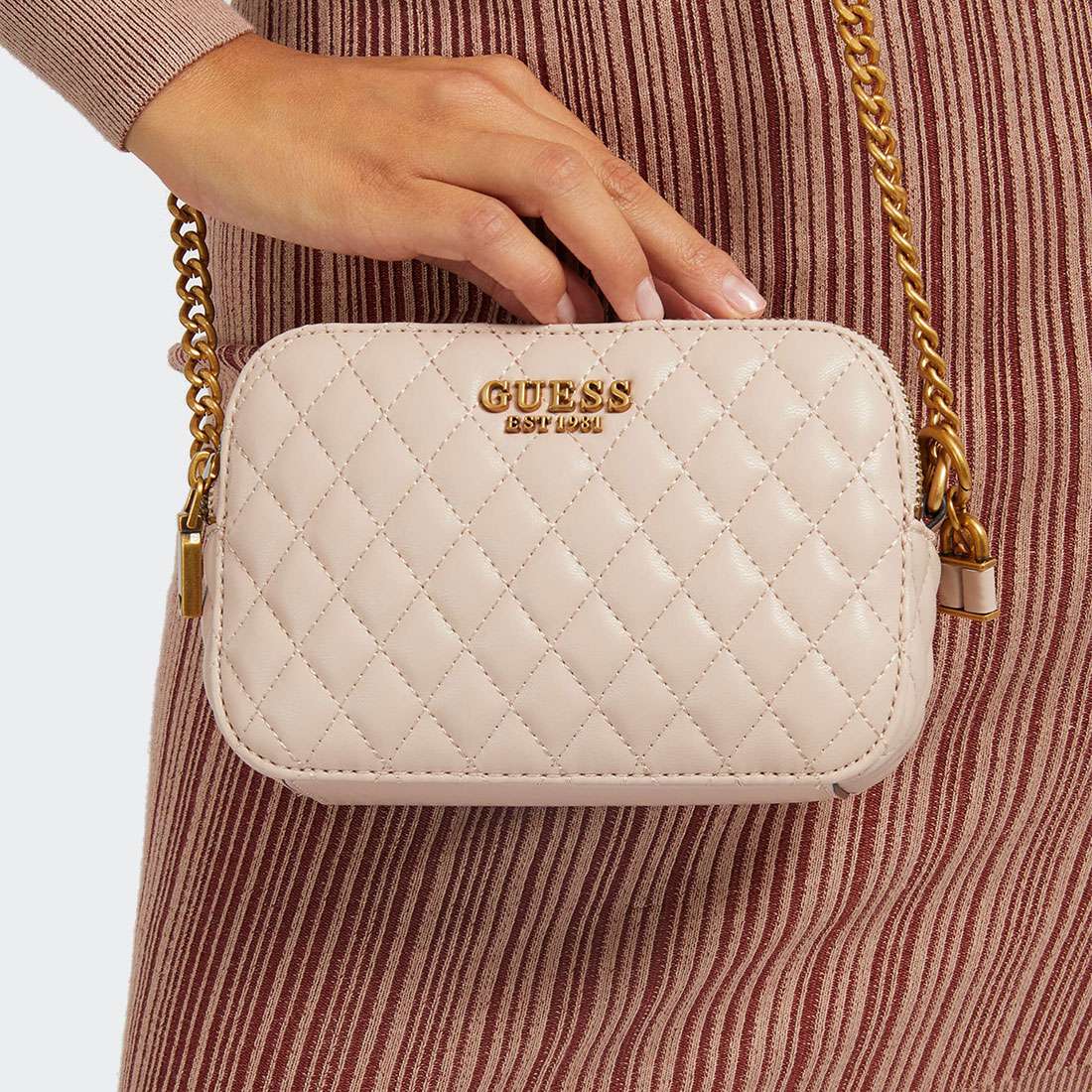 MALA GUESS MAILA MINI CROSSBODY NUDE