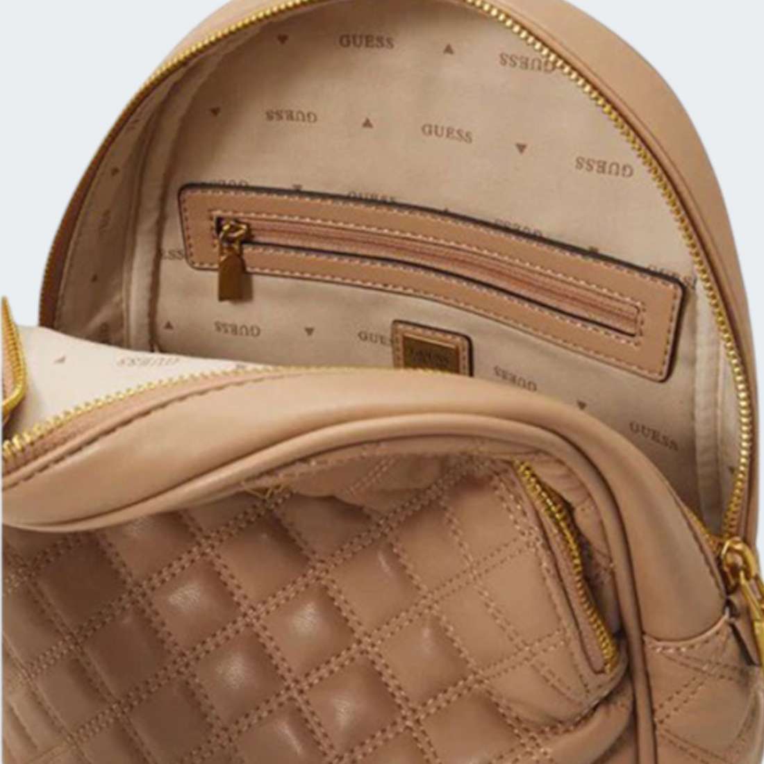 MOCHILA GUESS GIULY DOME LIGHT BEIGE