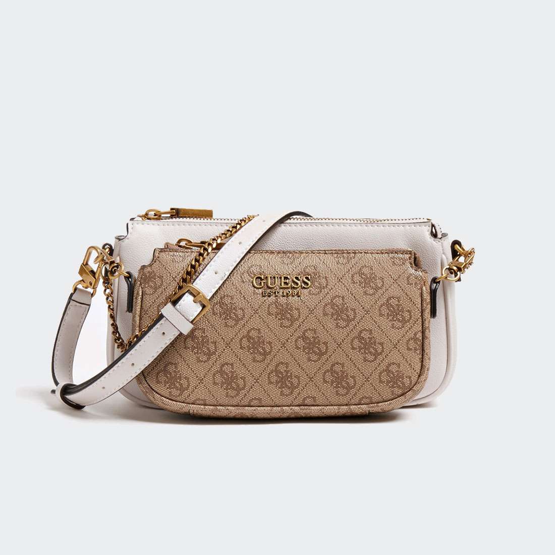 MALA GUESS MIKA DOUBLE POUCH BROWN