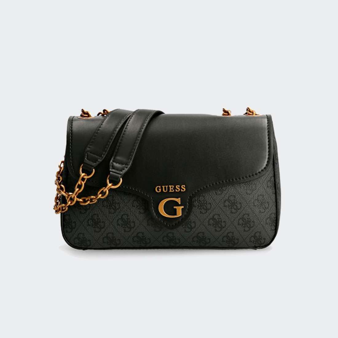 MALA GUESS ROSSANA CROSSBODY COAL LOGO MULTI