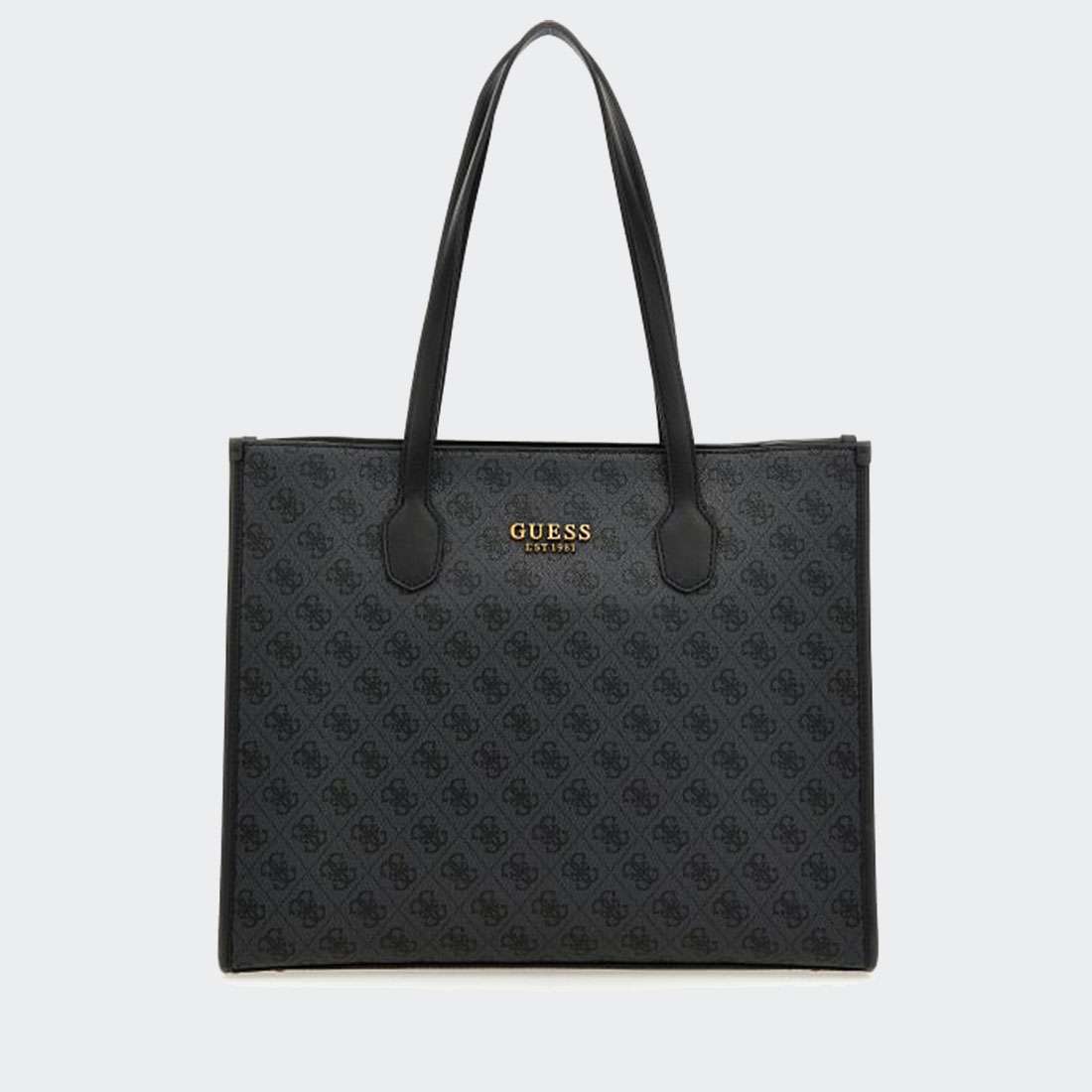 MALA GUESS SILVANA TOTE COAL LOGO