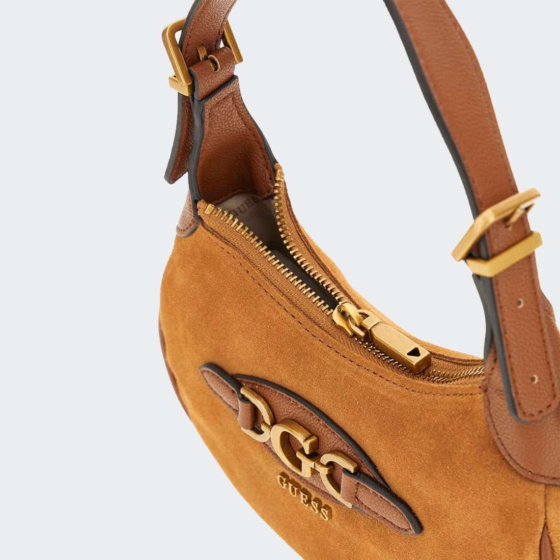 MALA GUESS MALVA MINI HOBO COGNAC