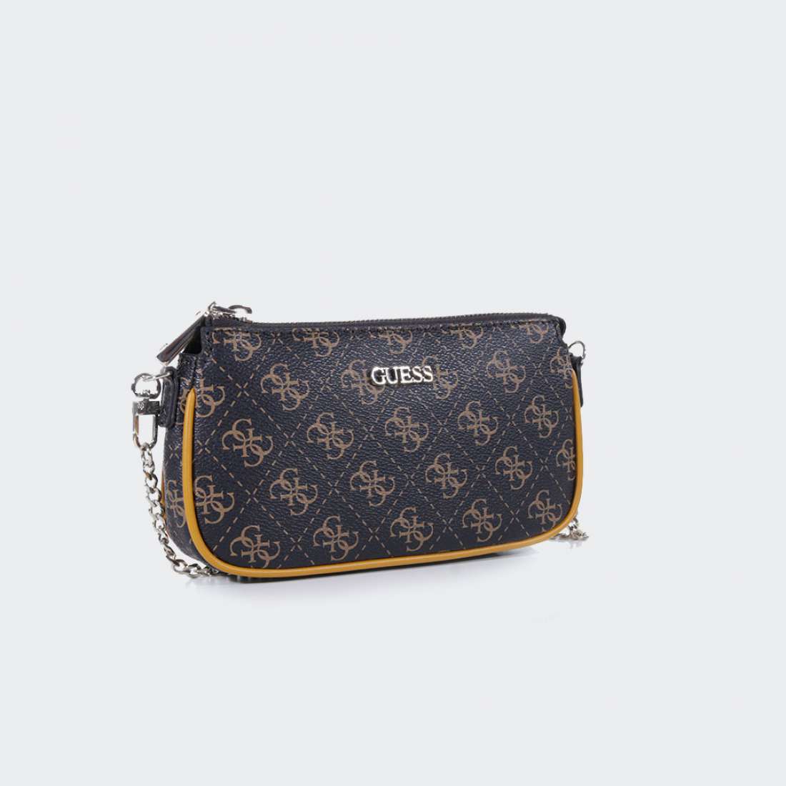 MALA GUESS ARIE DOUBLE POUCH CROSSBODY BROWN