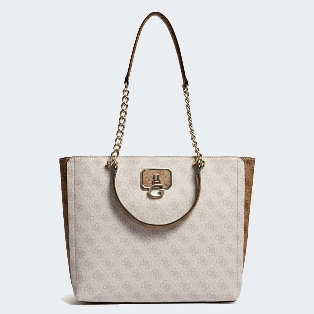 GUESS ALISA SOCIETY TOTE POWDER LATTE