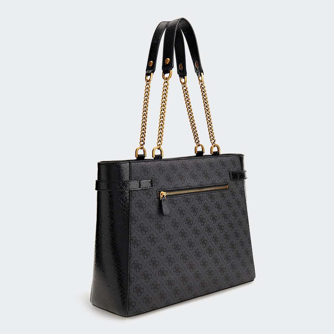 MALA GUESS ZADIE SHOPPER COAL LOGO/BLACK