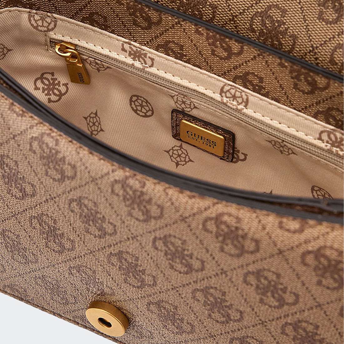 MALA GUESS ABEY CONVERTIBLE MULHER LATTE LOGO