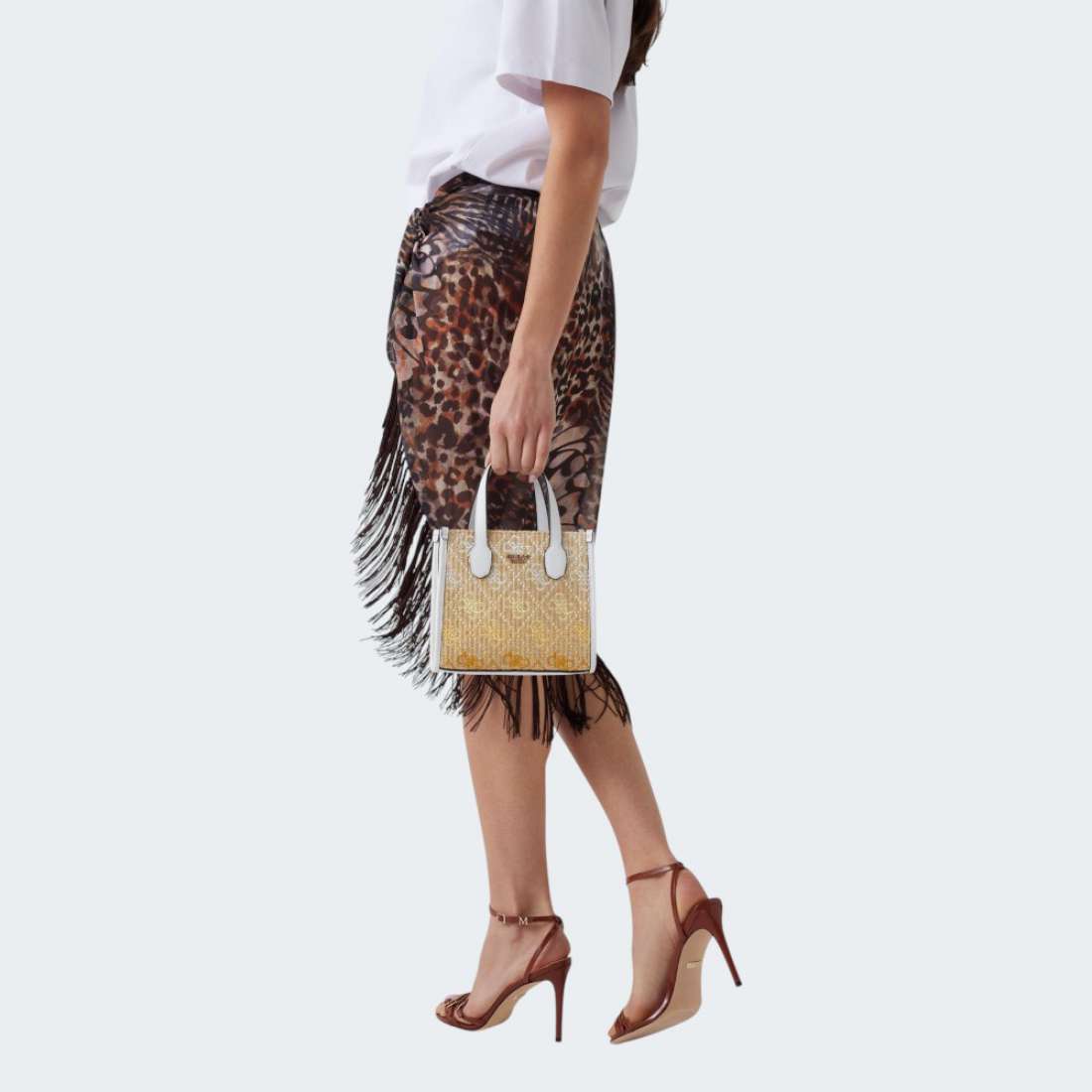 MALA GUESS SILVANA CORNSILK LOGO