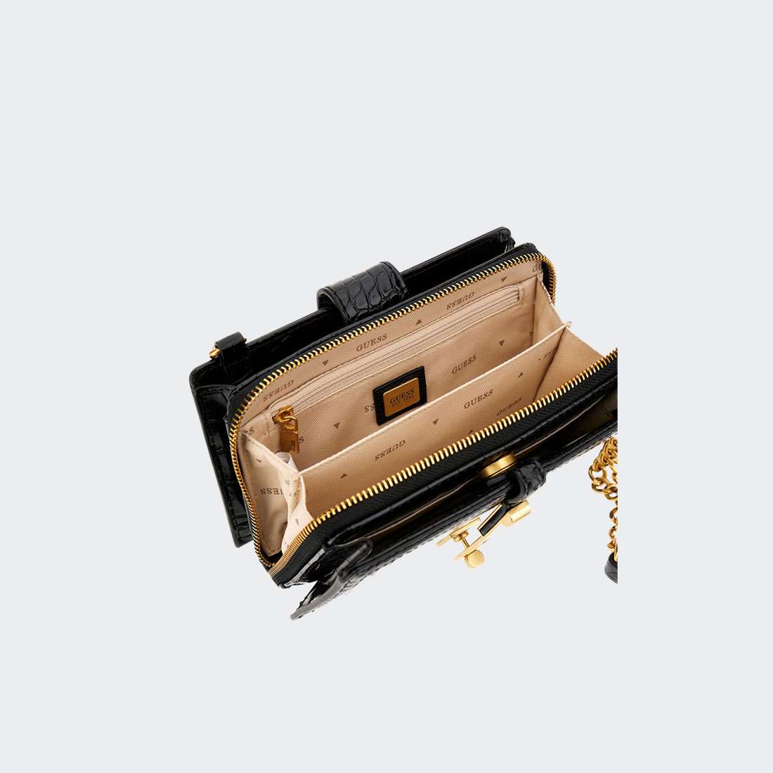 MALA GUESS JAMES MINI CROSSBODY BLACK