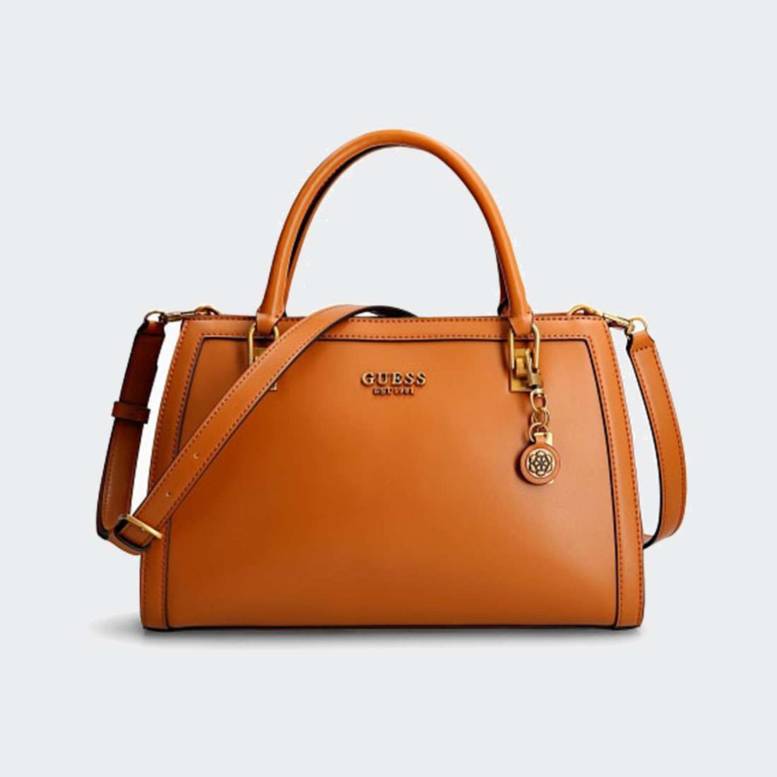 MALA GUESS ABEY HANDBAG COGNAC