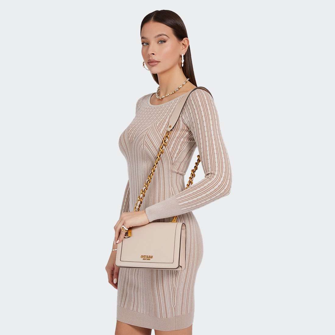 MALA GUESS ABEY CROSSBODY LIGHT RUM