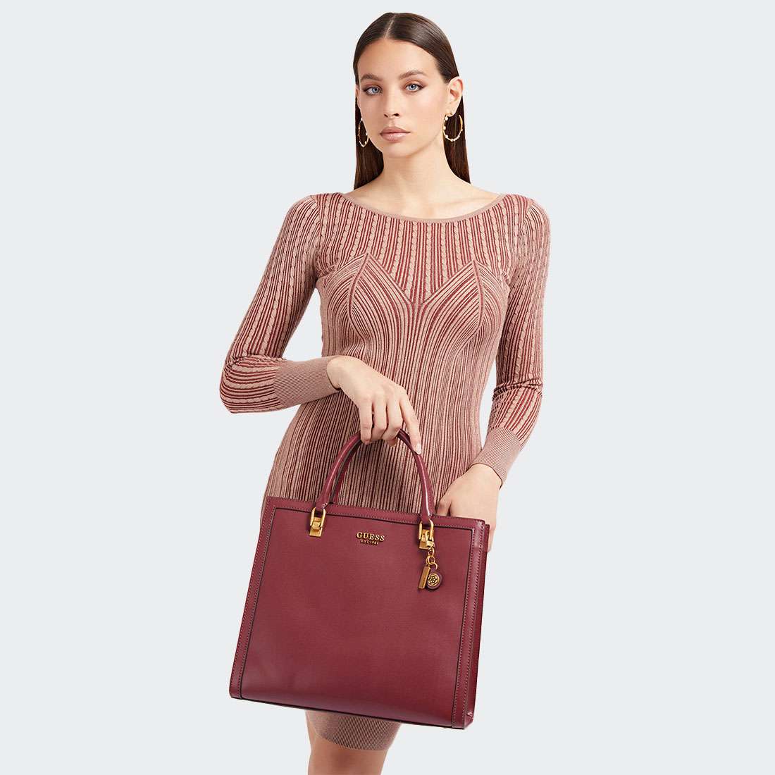 MALA GUESS ABEY TOTE MERLOT