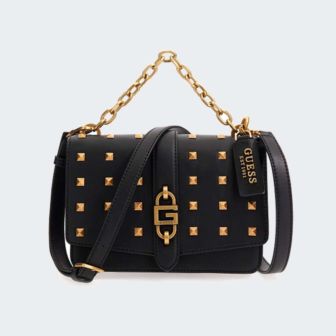 MALA GUESS SQUARE LUX CROSSBODY BLACK