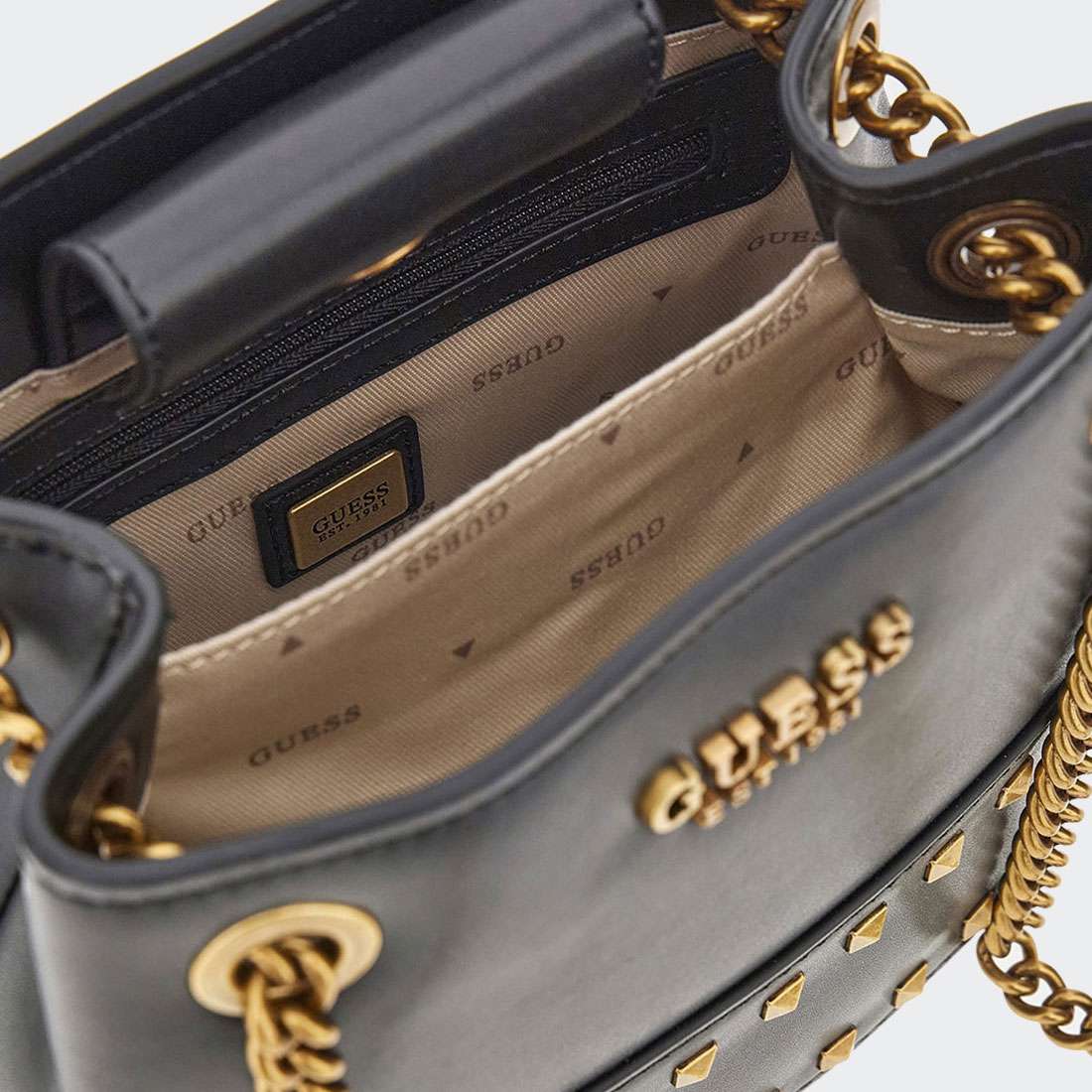 MALA GUESS ISELINE BUCKET BLACK MULHER