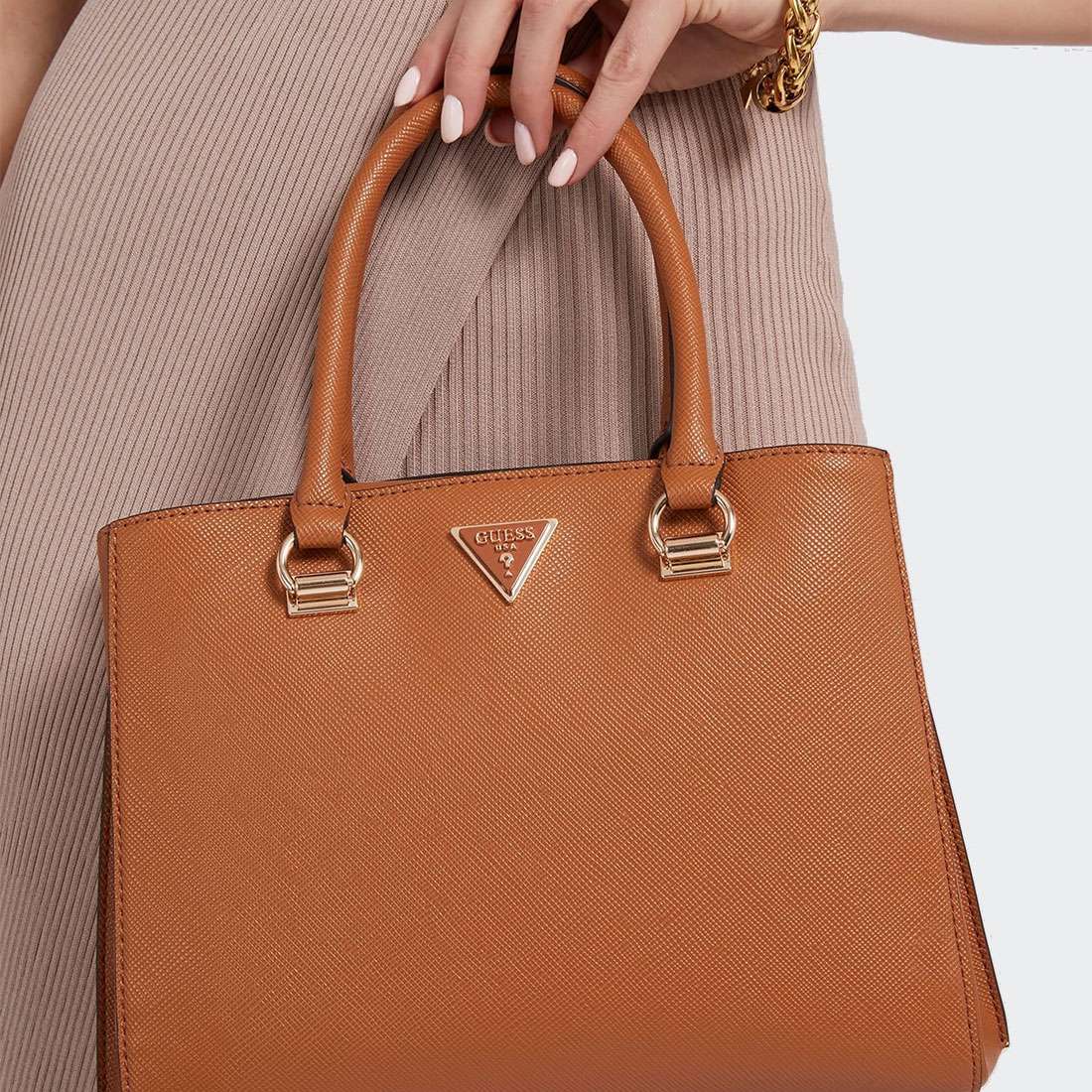 MALA GUESS ALEXIE GIRLFRIEND LIGHT COGNAC
