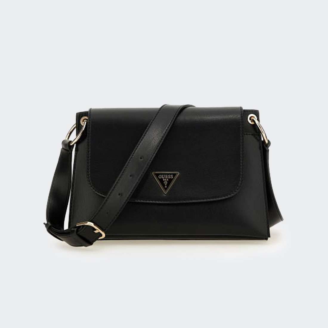 MALA GUESS BASILE FLAP CROSSBODY BLACK