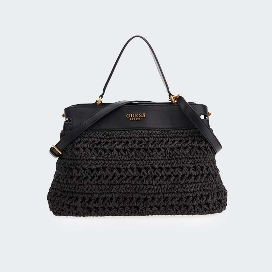 MALA GUESS LIGURIA SATCHEL BLACK