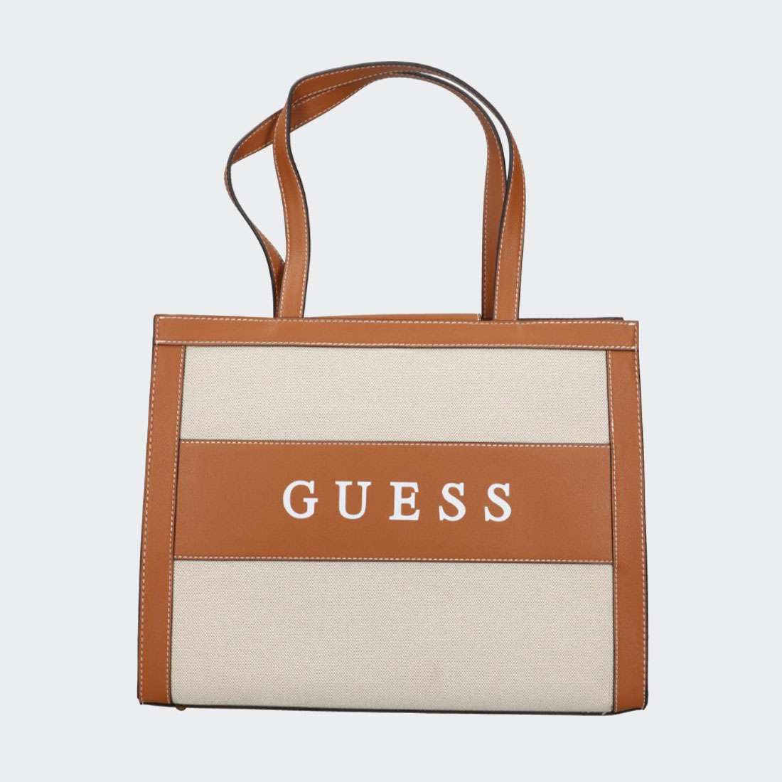 MALA GUESS SALFROD TOTE NATURAL/COGNAC