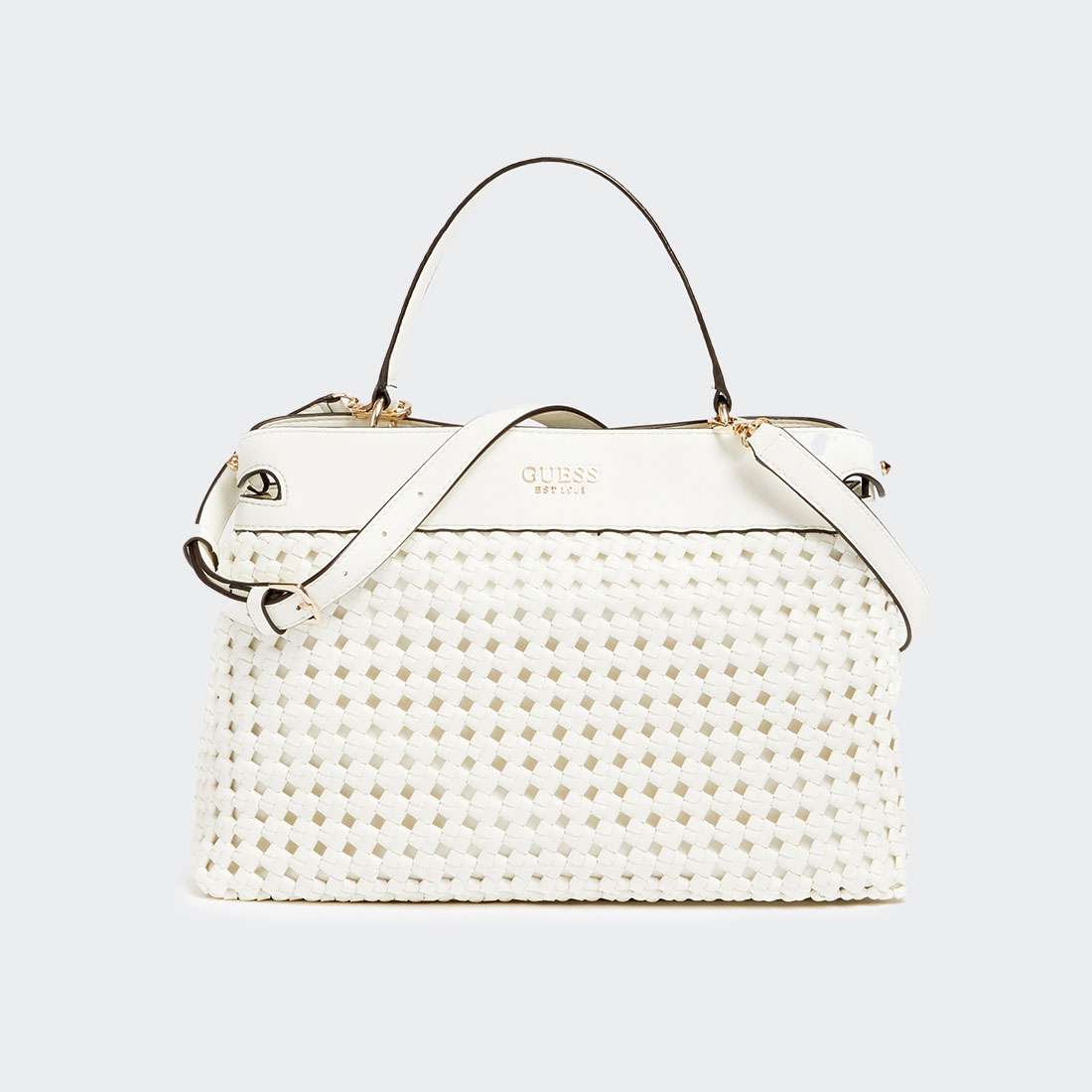 MALA GUESS SICILIA SATCHEL WHI