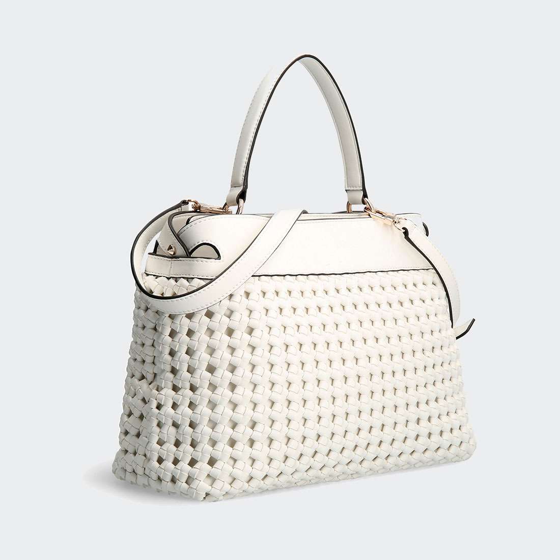 MALA GUESS SICILIA SATCHEL WHI