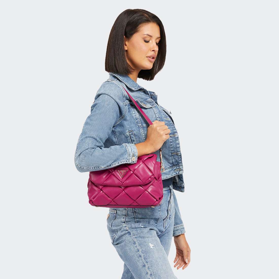 MALA GUESS ZAINA FLAP SHOULDER BOYSENBERRY