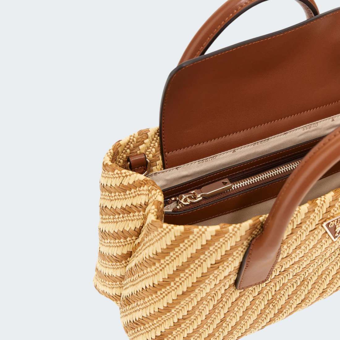 MALA GUESS SIMONA NATURAL/COGNAC