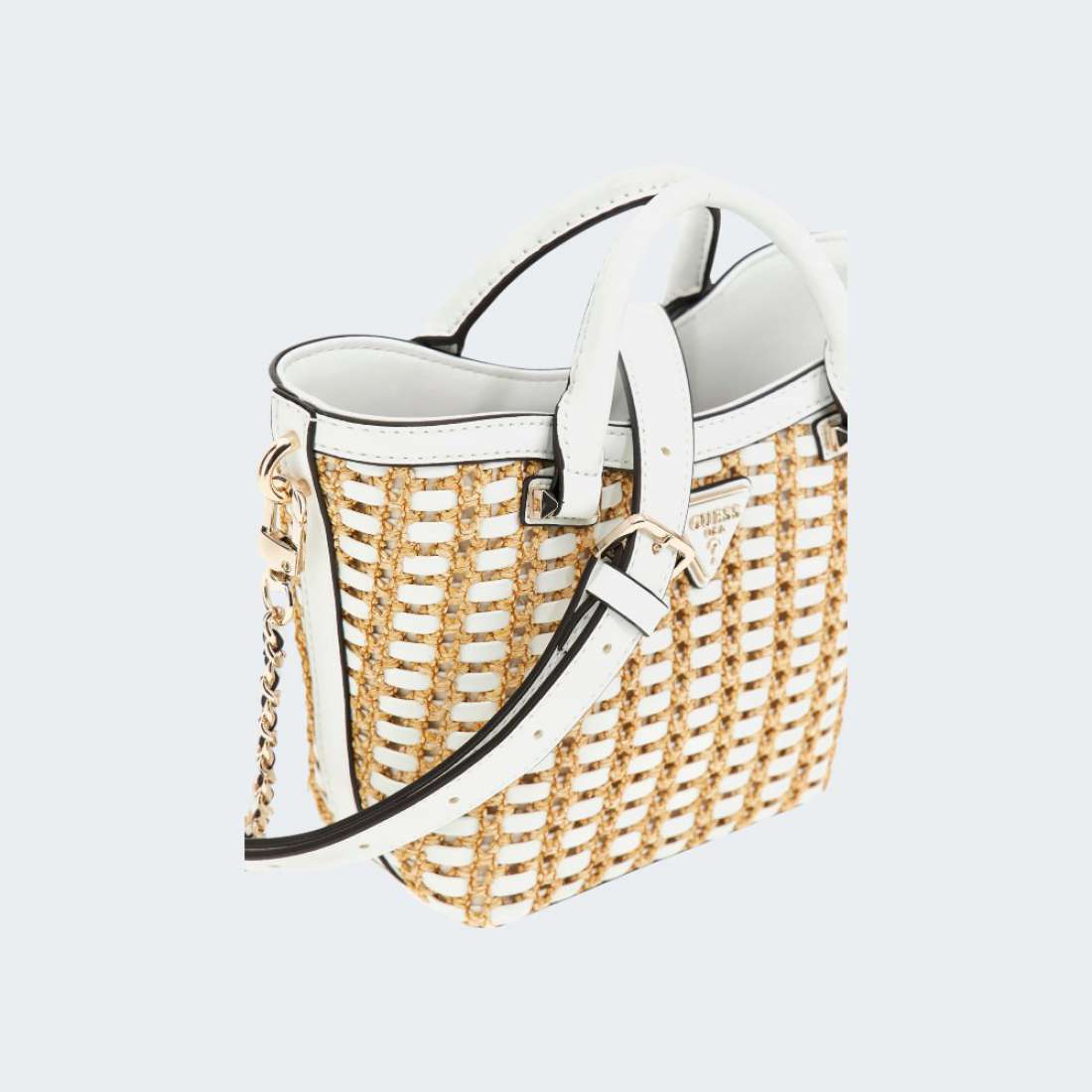 MALA GUESS ATALIA MINI TOTE NATURAL/WHITE
