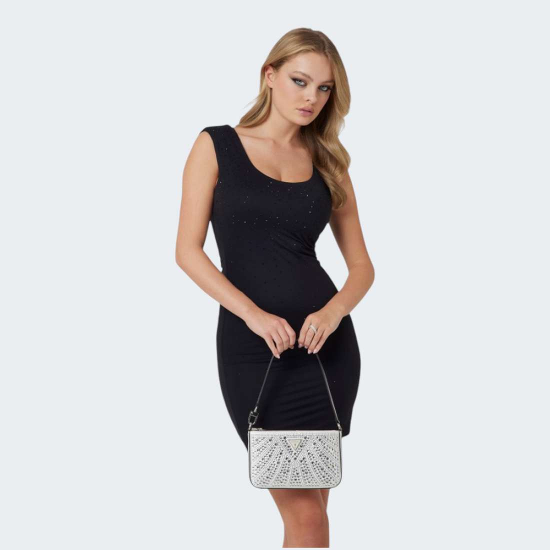 MALA GUESS BEAUVOIR MINI TOP SILVER
