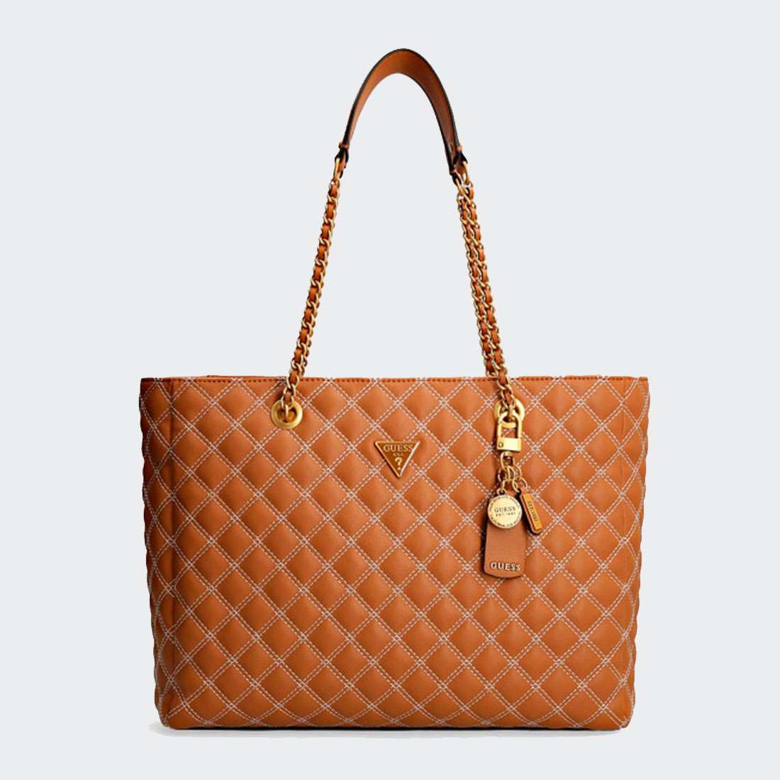 MALA GUESS CESSILY TWEED COGNAC