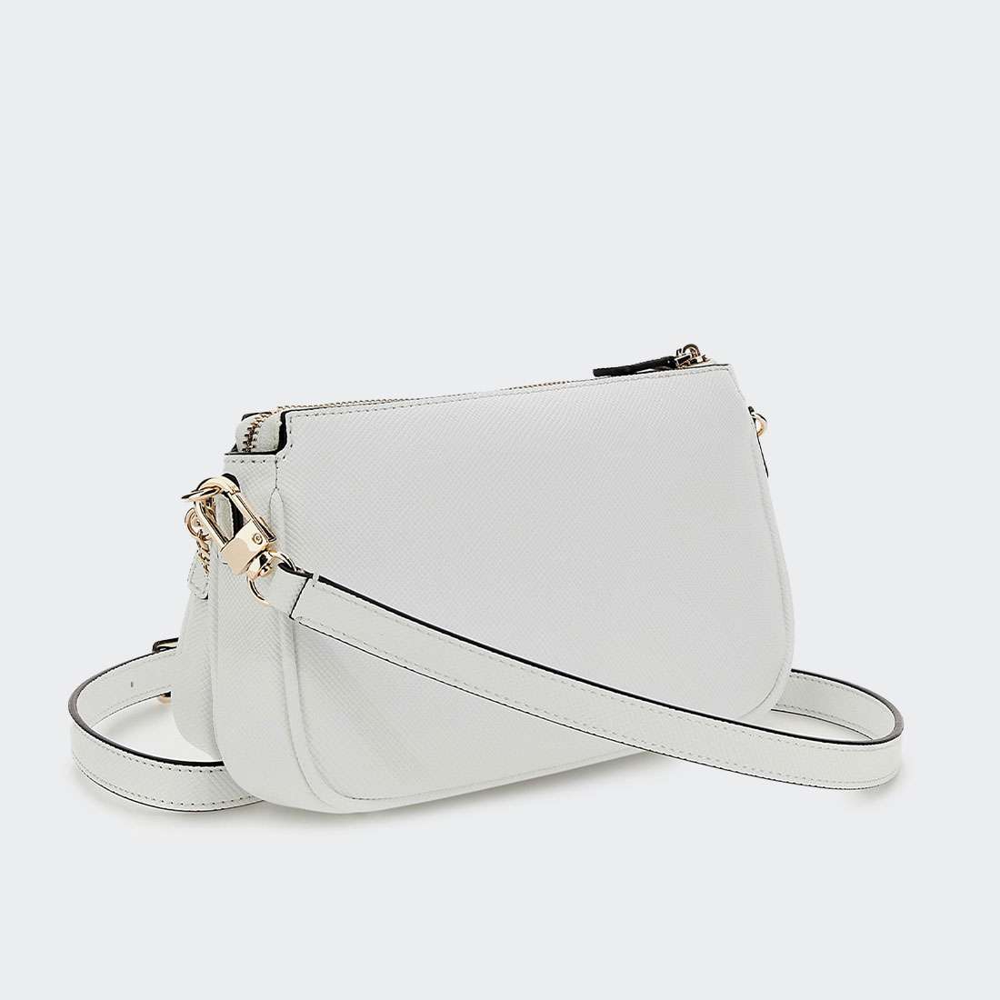 MALA GUESS NOELLE POUCH CROSSBODY WHITE