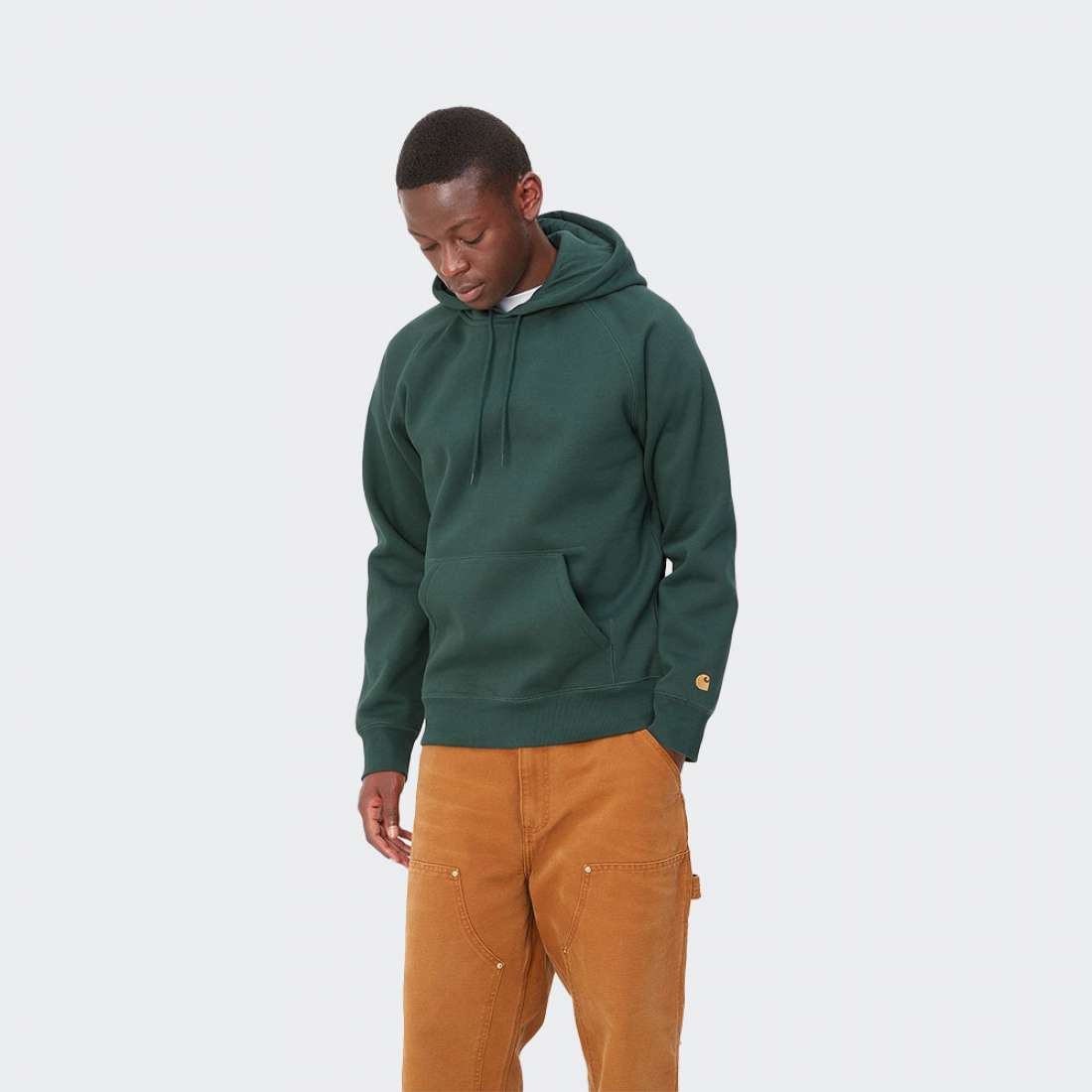 HOODIE CARHARTT WIP CHASE DISCOVERY GREEN/GO