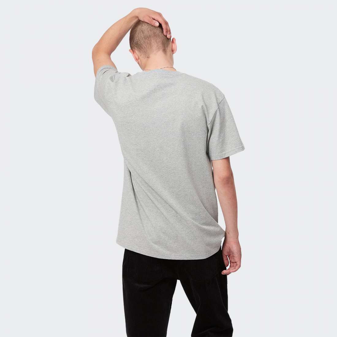 TSHIRT CARHARTT WIP CHASE GREY HEATHER/GOLD
