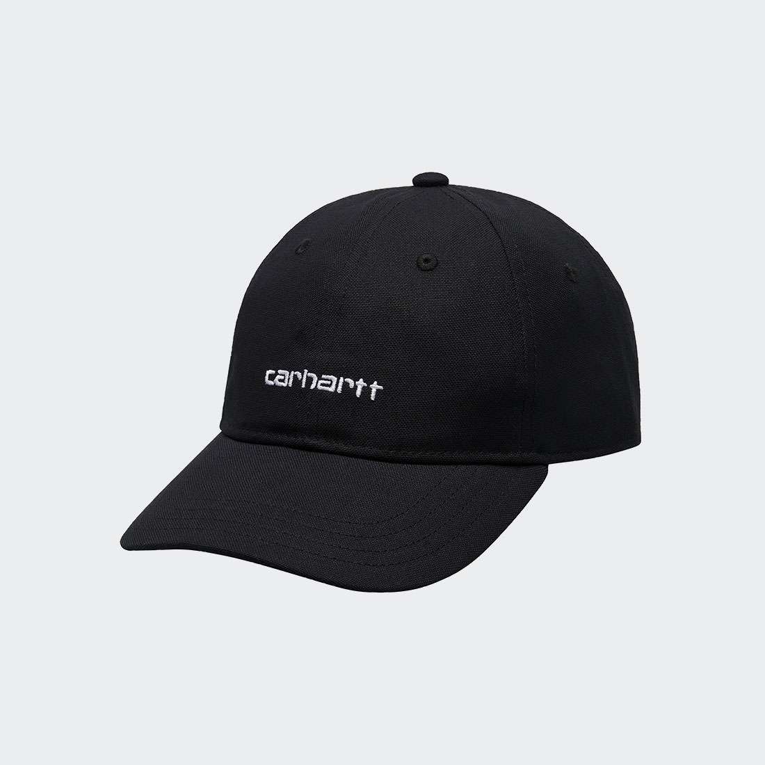 BONÉ CARHARTT WIP CANVAS SCRIP BLACK/WHITE